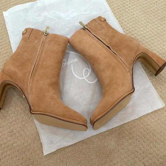 Beige camel colored suede boots by Sam Edelman - Picture 7 of 8